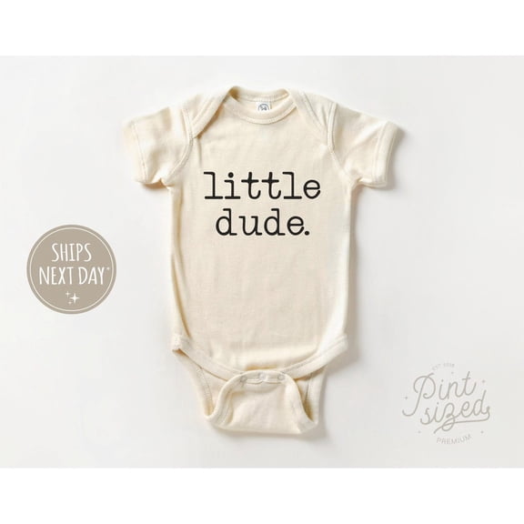 Luvly Little Dude - Vintage Bodysuit - Cute Natural Baby , New Born, Baby Shower Gift, New Parents Gift
