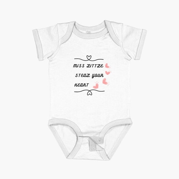 Luvly Little Miss Steal Your Heart Short Sleeve Baby One-Piece, New Born, Baby Shower Gift, New Parents Gift