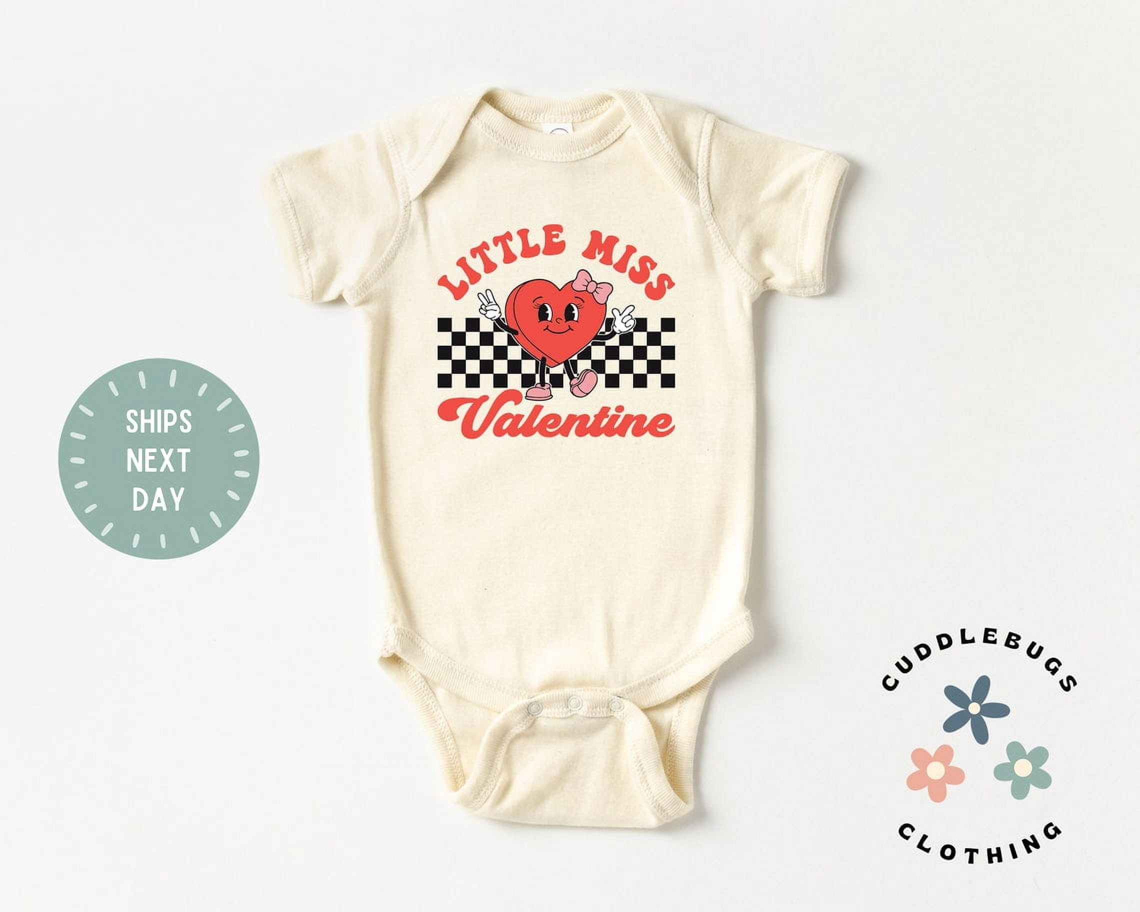 LITTLE VALENTINE LONG SLEEVE BODYSUIT - RED
