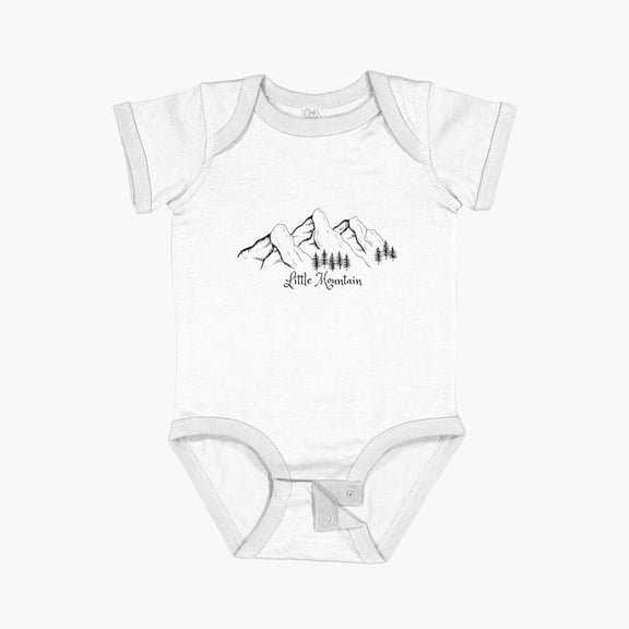 Luvly Little Mountain T-Shirt Short Sleeve Baby One-Piece, New Born, Baby Shower Gift, New Parents Gift
