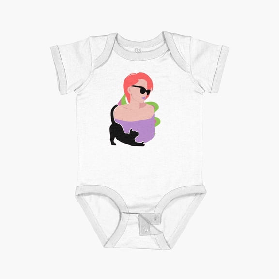 Luvly Little Retro Time Short Sleeve Baby One-Piece, New Born, Baby Shower Gift, New Parents Gift