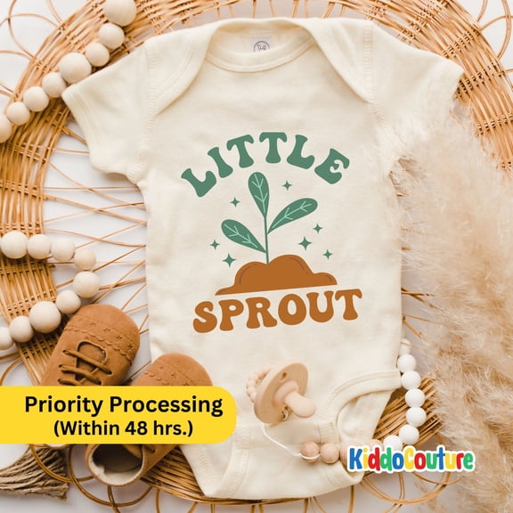 Luvly Little Sprout Baby, Retro Little Plant Bodysuit, Tree Baby, Gardening Baby Bodysuit, Farming Baby, Baby Announcement, New Born, Baby Shower Gift, New Parents Gift