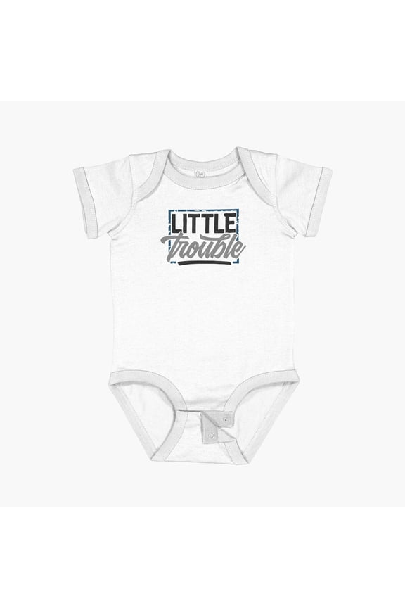 Little Trouble Baby And Kids Clothes Short Sleeve Baby One-Piece, New Born, Baby Shower Gift, New Parents Gift