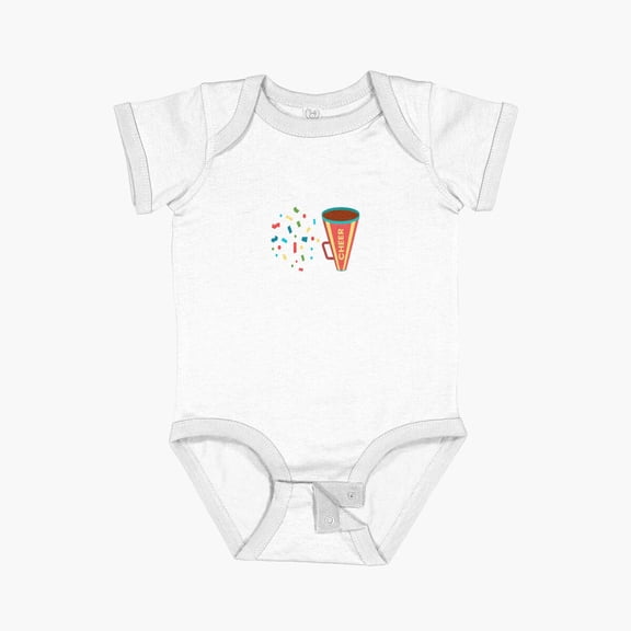 Luvly Love Cheerleading Cheerleader Gymnastics Short Sleeve Baby One-Piece, New Born, Baby Shower Gift, New Parents Gift