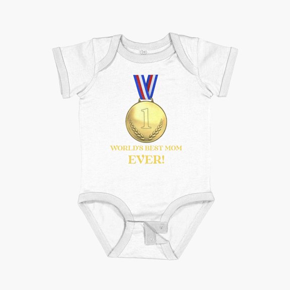 Luvly With Love On Mother'S Day,#1 The World'S Best Mom, Ever, Happy Mother'S Day. Short Sleeve Baby One-Piece, New Born, Baby Shower Gift, New Parents Gift