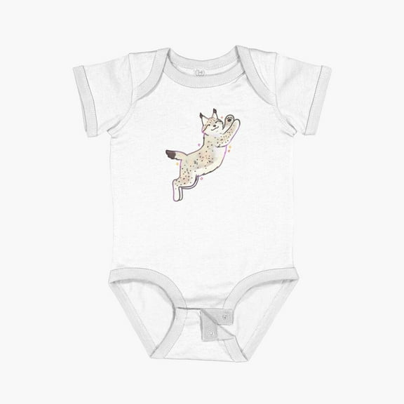 Luvly Lynx Short Sleeve Baby One-Piece, New Born, Baby Shower Gift, New Parents Gift