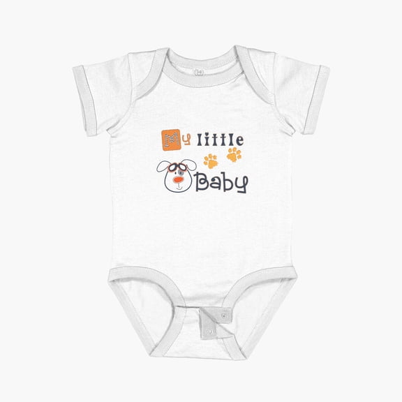 Luvly Make Everyone Smile With Our "My Little Baby" T-Shirt For Newborn Babies! Short Sleeve Baby One-Piece, New Born, Baby Shower Gift, New Parents Gift