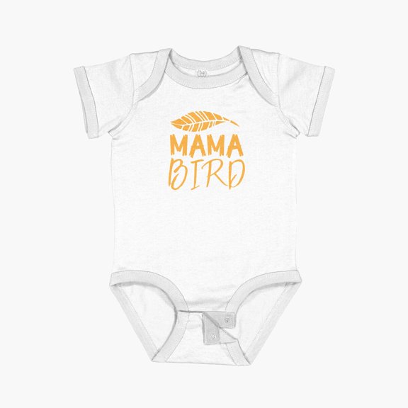 Luvly Mama Bird (With Matching Baby Bird And Papa Bird) Short Sleeve Baby One-Piece, New Born, Baby Shower Gift, New Parents Gift