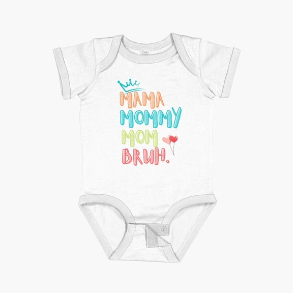 Luvly Mama Mommy Mom Bruh Short Sleeve Baby One-Piece, New Born, Baby Shower Gift, New Parents Gift