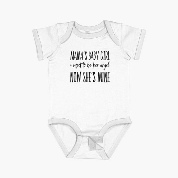 Luvly Mama'S Baby Girl- I Used To Be Her Angel, Now She'S Mine Short Sleeve Baby One-Piece, New Born, Baby Shower Gift, New Parents Gift