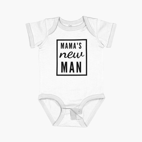 Luvly Mama'S New Man Newborn Baby Boy - New Mom Baby Announcement Short Sleeve Baby One-Piece, New Born, Baby Shower Gift, New Parents Gift