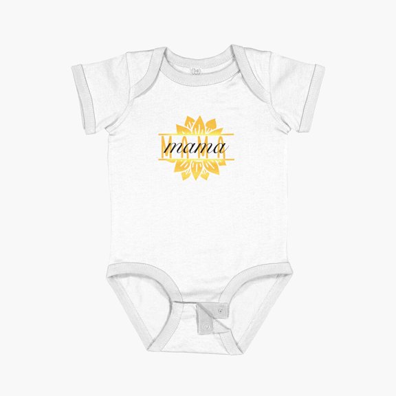 Luvly Mama Sunflower T-Shirt Short Sleeve Baby One-Piece, New Born, Baby Shower Gift, New Parents Gift