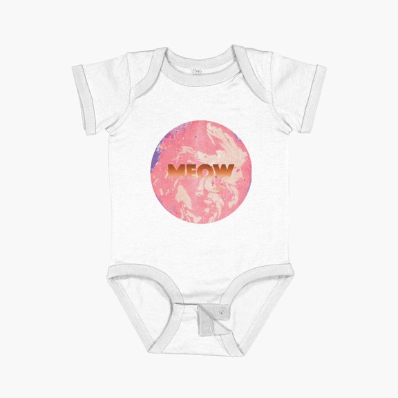 Luvly Marble Sunset - Pink/Purple Short Sleeve Baby One-Piece, New Born, Baby Shower Gift, New Parents Gift