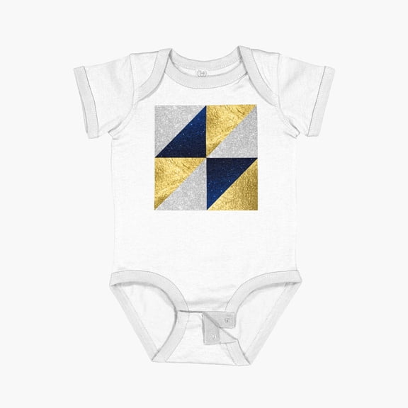 Luvly Modern Wrap Artwork Short Sleeve Baby One-Piece, New Born, Baby Shower Gift, New Parents Gift