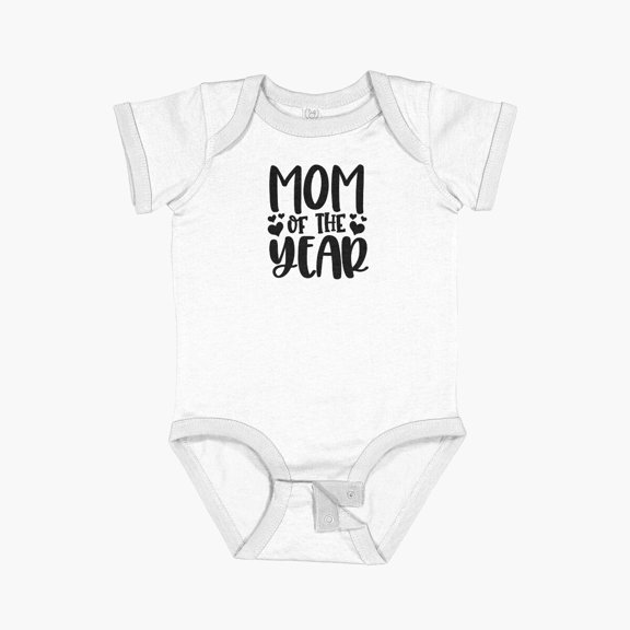 Luvly Mom Of The Year Short Sleeve Baby One-Piece, New Born, Baby Shower Gift, New Parents Gift