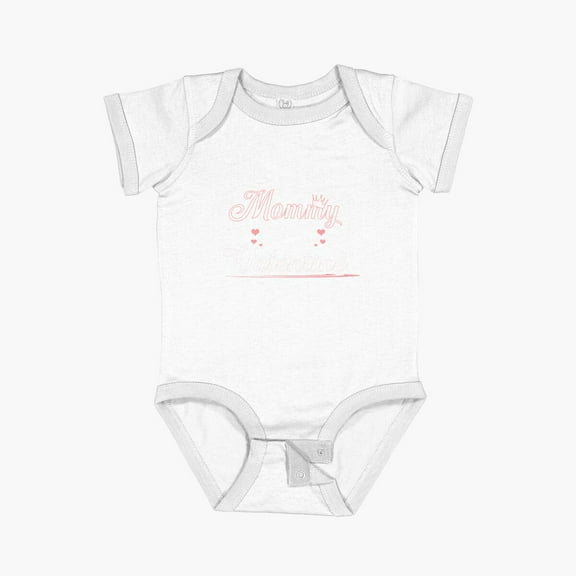 Luvly Mommy Is My Valentine Funny Gift For Girls Valentine Day Short Sleeve Baby One-Piece, New Born, Baby Shower Gift, New Parents Gift