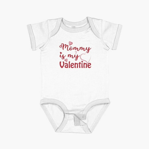 Luvly Mommy Is My Valentine - Funny Mothers Day 2022 - Valentines Day Short Sleeve Baby One-Piece, New Born, Baby Shower Gift, New Parents Gift