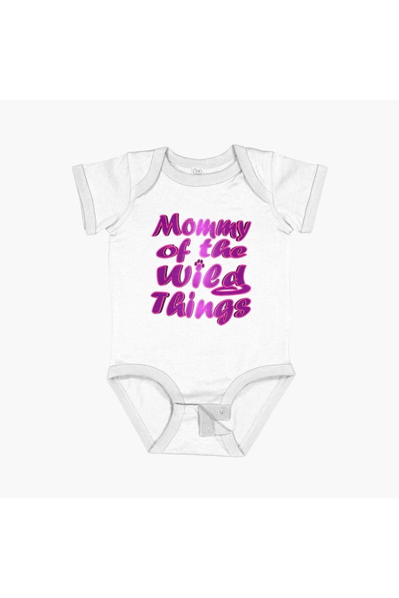 Mommy Of The Wild Things Short Sleeve Baby One-Piece, New Born, Baby Shower Gift, New Parents Gift