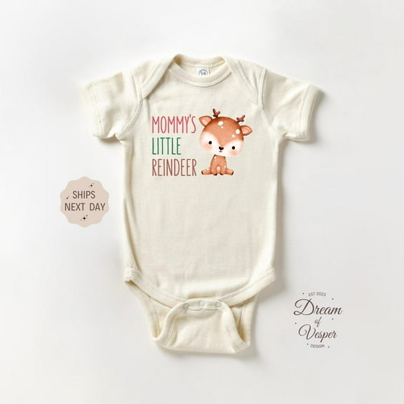 Luvly Mommy'S Little Reindeer Baby, Cute Baby Bodysuit, Cute Baby Gift, Baby Shower Gift, Reindeer, Best Gift, New Born, Baby Shower Gift, New Parents Gift