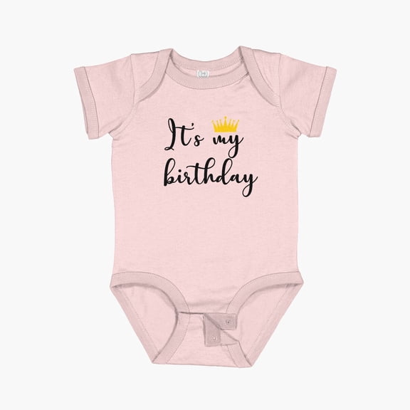 Luvly My Birthday Short Sleeve Baby One-Piece, New Born, Baby Shower Gift, New Parents Gift