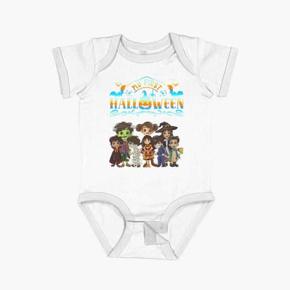 Luvly My First Halloween Trick Or Treating Short Sleeve Baby One-Piece, New Born, Baby Shower Gift, New Parents Gift