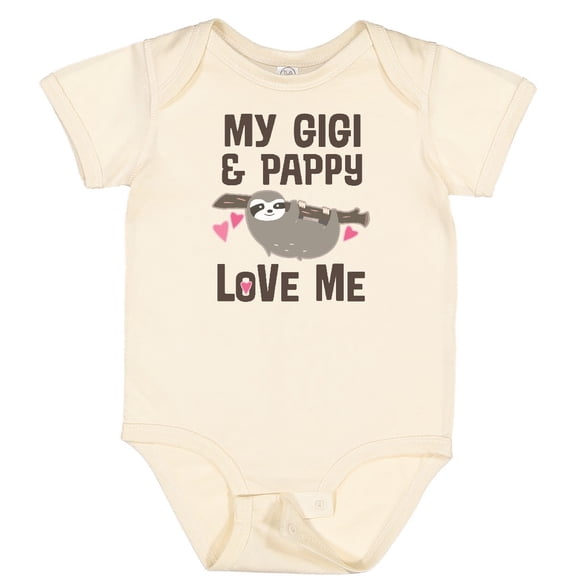 Luvly My Gigi And Pappy Love Me Baby Bodysuit Grandkids Childs Girl Cute Hws, New Born, Baby Shower Gift, New Parents Gift