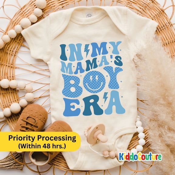 Luvly My Mama'S Boy Era Romper , New Born, Baby Shower Gift, New Parents Gift