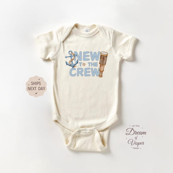 Luvly New To The Crew Baby, Cute Newest Addition To The Crew Bodysuit, Funny Sea Baby, Baby Shower Gift, Announcement Baby , New Born, Baby Shower Gift, New Parents Gift