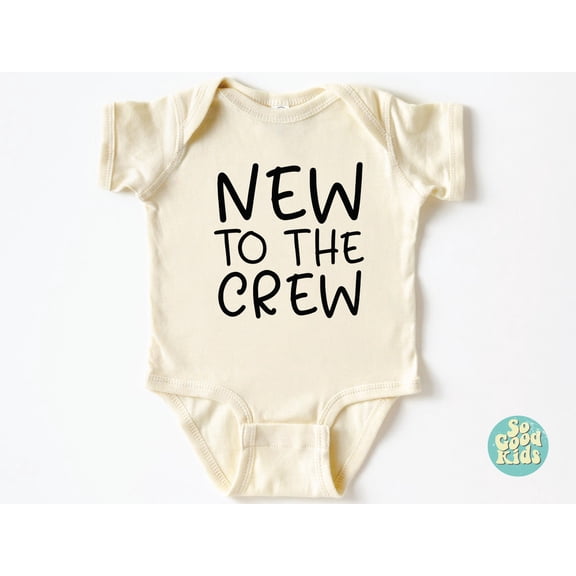 Luvly New To The Crew Shirt, Cute Baby Bodysuit Gift, Toddler Shirt, Boho Retro Kids Gift Shirt, Baby Birth Announcement Shirt, Baby Shower Gift, New Born, Baby Shower Gift, New Parents Gift