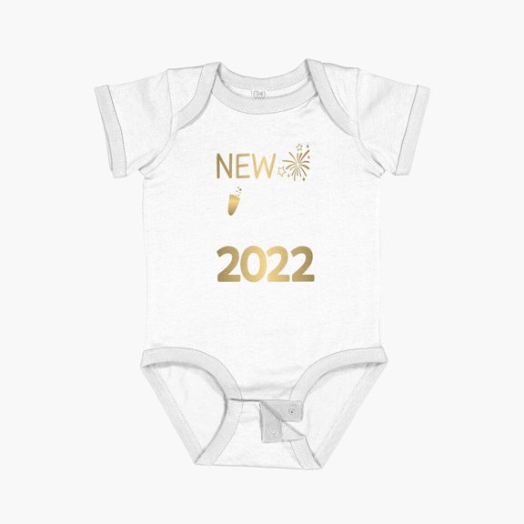 Luvly New Year Crew 2022 Short Sleeve Baby One-Piece, New Born, Baby Shower Gift, New Parents Gift