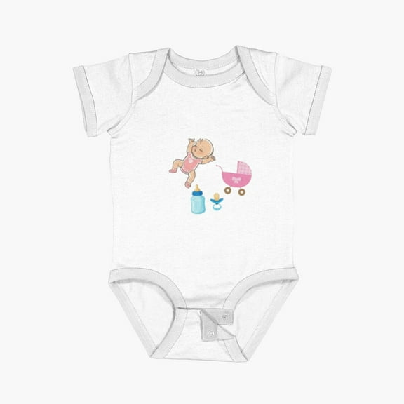 Luvly Newborn Baby Short Sleeve Baby One-Piece, New Born, Baby Shower Gift, New Parents Gift