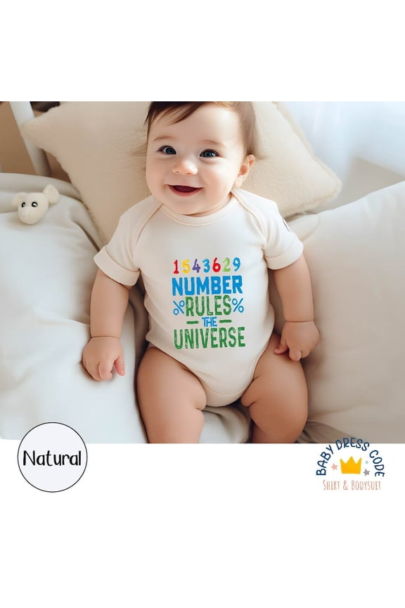 Number Rules The Universe Shirt, Funny Mathematics Shirt For Kids, Funny Math Baby Bodysuit, Math Lover Toddler Tshirt, Kids Math Gift, New Born, Baby Shower Gift, New Parents Gift