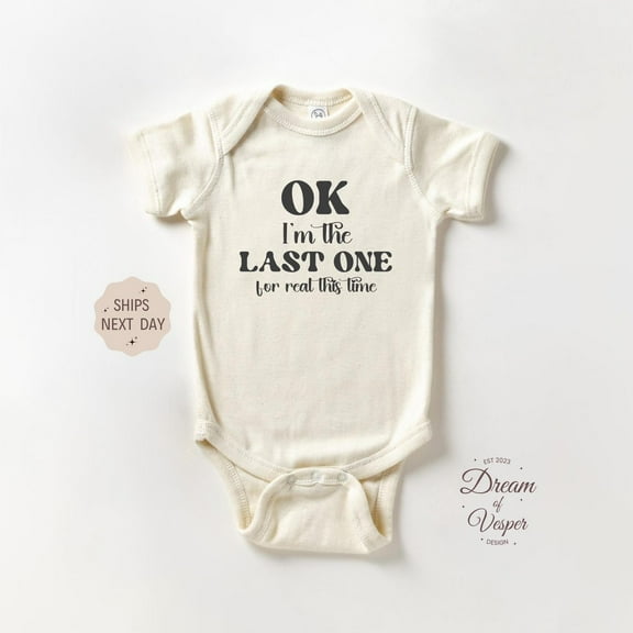 Luvly Ok I'M The Last One For Real This Time, Funny Baby Bodysuit, Announcement Baby, Surprise Reveal, Baby Shower Gift, New Born, Baby Shower Gift, New Parents Gift
