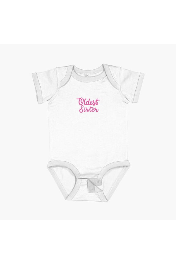 Oldest Sister Make Rules Funny Gift For Sisters Short Sleeve Baby One-Piece, New Born, Baby Shower Gift, New Parents Gift