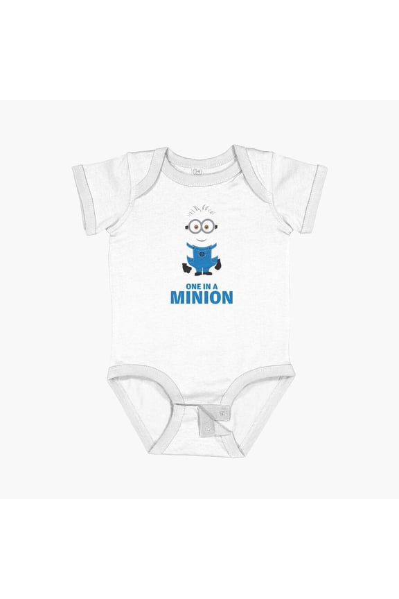 One In A Minion Short Sleeve Baby One-Piece, New Born, Baby Shower Gift, New Parents Gift