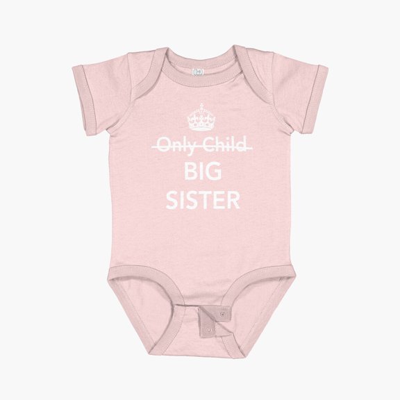 Luvly Only Child. Nope. Big Sister Short Sleeve Baby One-Piece, New Born, Baby Shower Gift, New Parents Gift