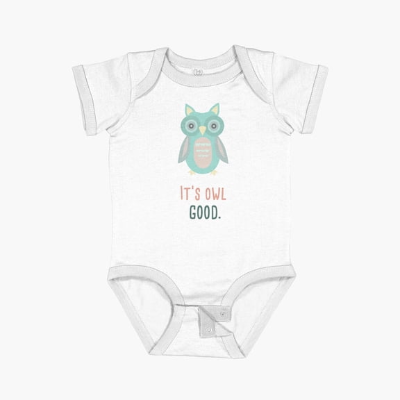 Luvly Owl Short Sleeve Baby One-Piece, New Born, Baby Shower Gift, New Parents Gift