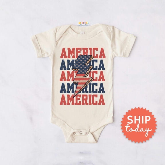 Luvly Patriotic Baby Bodysuit, July 4Th Outfit For Babies, Independence Day Baby Clothes, Stars And Stripes Infant Bodysuit(Bc-Jul15), New Born, Baby Shower Gift, New Parents Gift