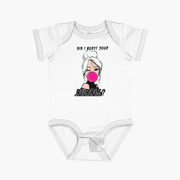 Luvly Pink Bubble Girl Short Sleeve Baby One-Piece, New Born, Baby Shower Gift, New Parents Gift