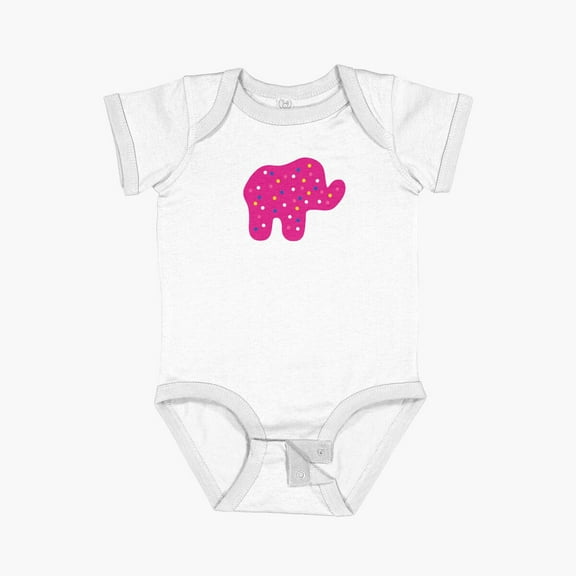 Luvly Pink Frosted Animal Cookies Short Sleeve Baby One-Piece, New Born, Baby Shower Gift, New Parents Gift