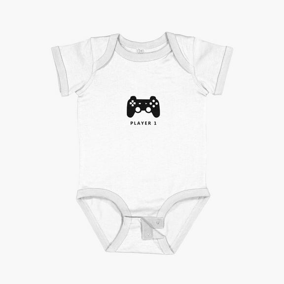 Luvly Player One Short Sleeve Baby One-Piece, New Born, Baby Shower Gift, New Parents Gift