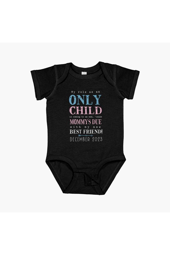 Promoted To Kids Only Child Expiring December 2023 Short Sleeve Baby One-Piece, New Born, Baby Shower Gift, New Parents Gift