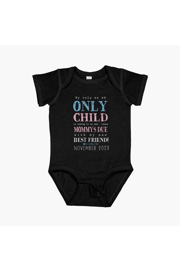 Promoted To Kids Only Child Expiring November 2023 Short Sleeve Baby One-Piece, New Born, Baby Shower Gift, New Parents Gift