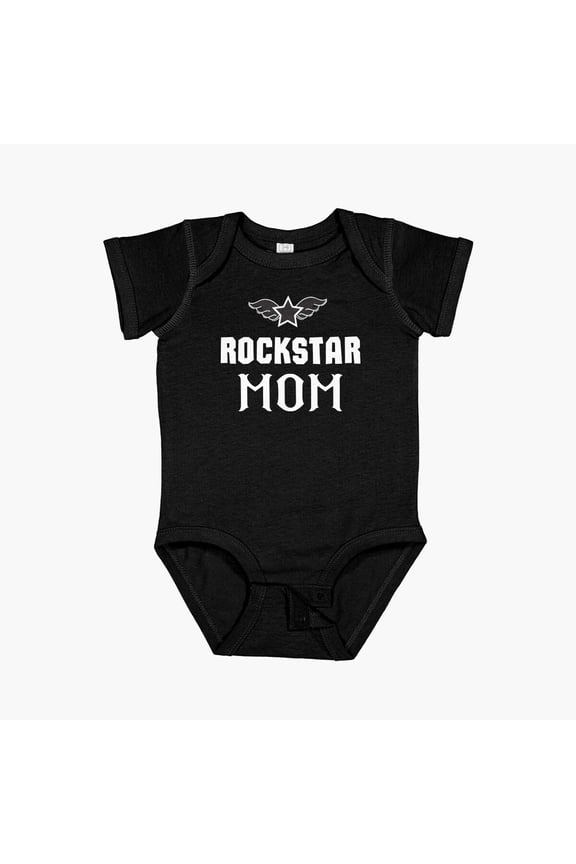 Rockstar Mom, Mother'S Day Short Sleeve Baby One-Piece, New Born, Baby Shower Gift, New Parents Gift