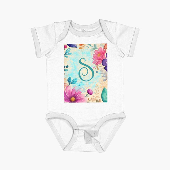 Luvly S In Blue Short Sleeve Baby One-Piece, New Born, Baby Shower Gift, New Parents Gift
