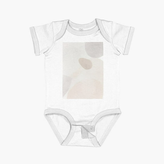 Luvly Scandinavian Abstract Art Short Sleeve Baby One-Piece, New Born, Baby Shower Gift, New Parents Gift