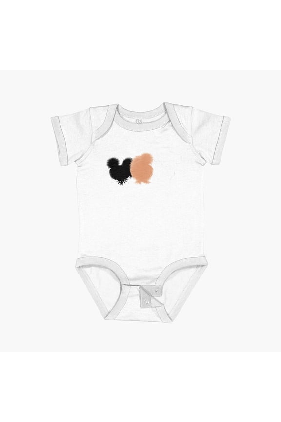 Silkie Momma, Adorable Black White And Buff Silkie Chickens Short Sleeve Baby One-Piece, New Born, Baby Shower Gift, New Parents Gift