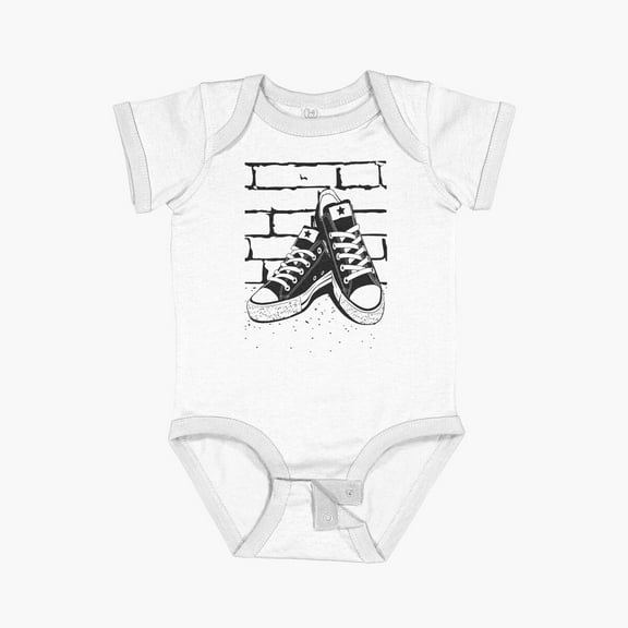 Luvly Sneakers T-Shirt Short Sleeve Baby One-Piece, New Born, Baby Shower Gift, New Parents Gift