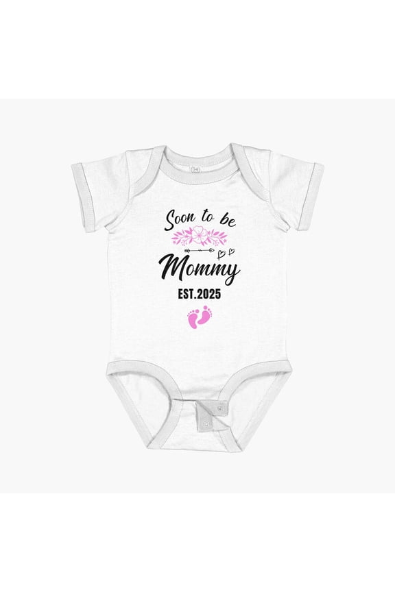 Soon To Be Mommy 2025 Mothers Day First Time Mom Pregnancy Short Sleeve Baby One-Piece, New Born, Baby Shower Gift, New Parents Gift