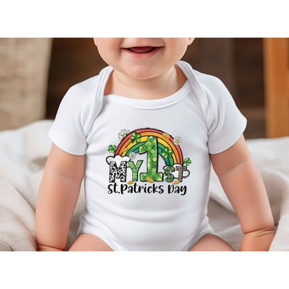 Luvly St Patrick'S Day, Irish Baby Gift, 1St St Patrick'S Day Bodysuit, Lucky Newborn Clothing, Shamrock Shirt, St Patty'S Gifts For Kids, New Born, Baby Shower Gift, New Parents Gift